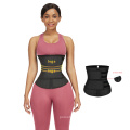 new design women Double waistband waist trainer exercise belt waist trimmer sweat body shaper